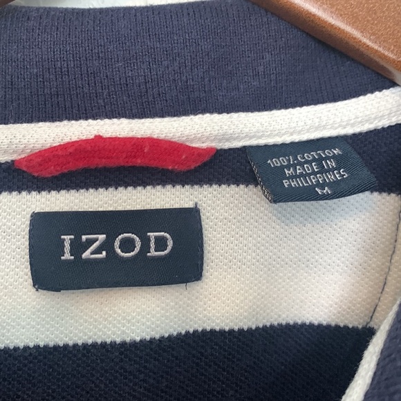 Vintage 2000 Izod Striped Short Sleeve Polo - Medium - Picture 6 of 6